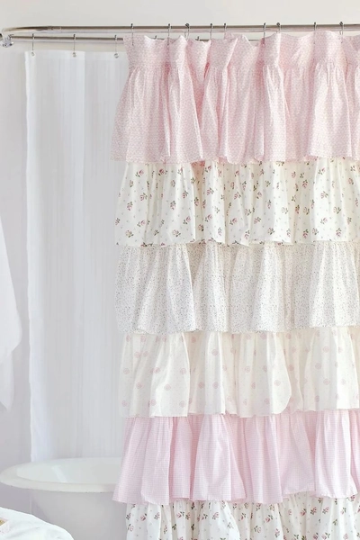 Amity Home French Ruffle Cam Shower Curtain & Reviews | Perigold | College room decor, Dorm room inspiration, Room inspiration bedroom