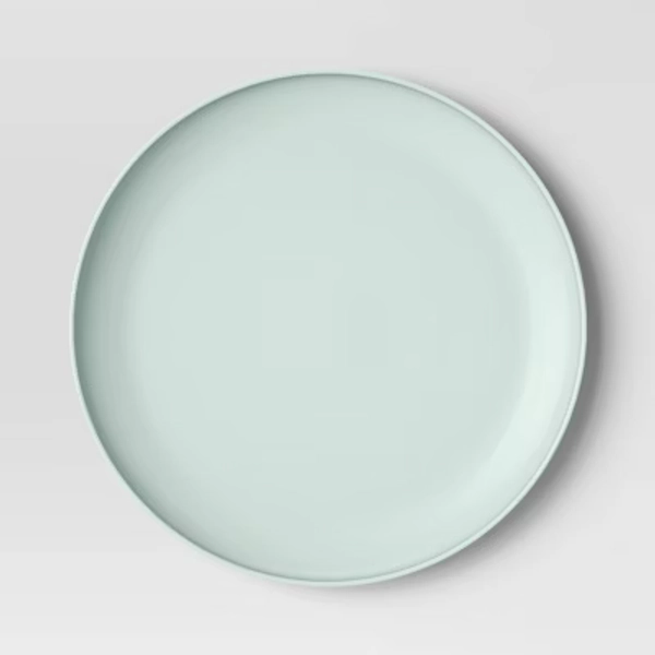 10.5" Plastic Dinner Plate Mint - Room Essentials™ :  Microwave & Dishwasher Safe, Recycled Material