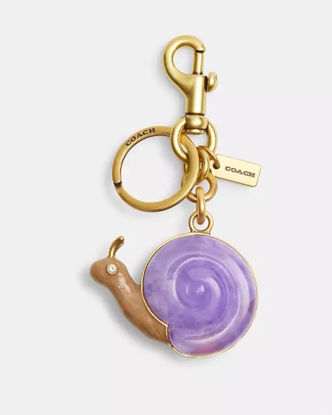 Brass/Purple Multi Snail Bag Charm