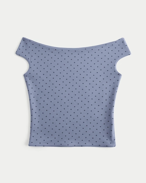 Reversible Off-the-Shoulder Seamless Fabric Top