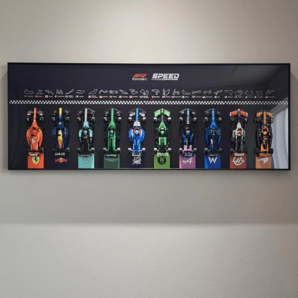 43 inches Aluminum Made Display wall mount for Entire Speed Champions F1 Collection