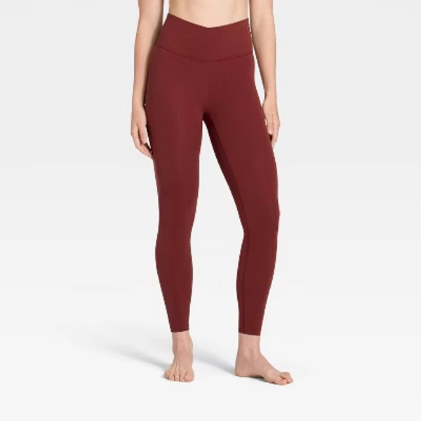 Women's Everyday Soft Crossover 7/8 Leggings - All In Motion™ Maroon XS