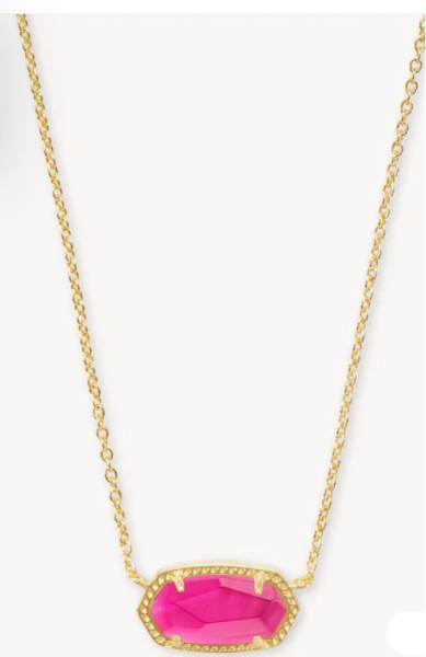 Elisa Gold Pendant Necklace in Azalea Illusion