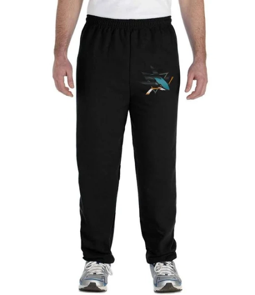San Jose Sharks 2015 Stadium Series Jersey Hockey Logo Symbol Emblem Customized Design on Unisex Closed-Bottom Sweatpants