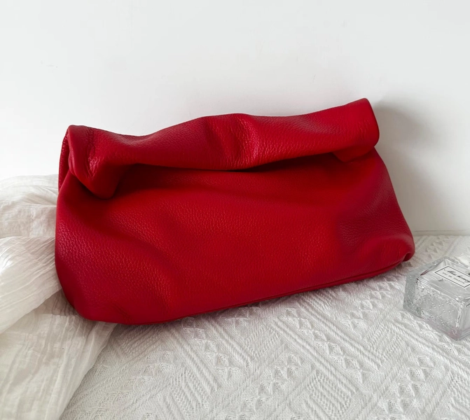 Roll Down Clutch Bag, Women Leather Clutch bag, Leather Roll Top Clutch, Rollover Clutch Purse, Leather Handbag Bag Bridesmaids Wedding bag