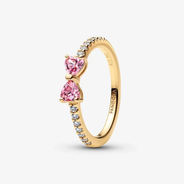Pandora Sparkling Pink Bow Ring