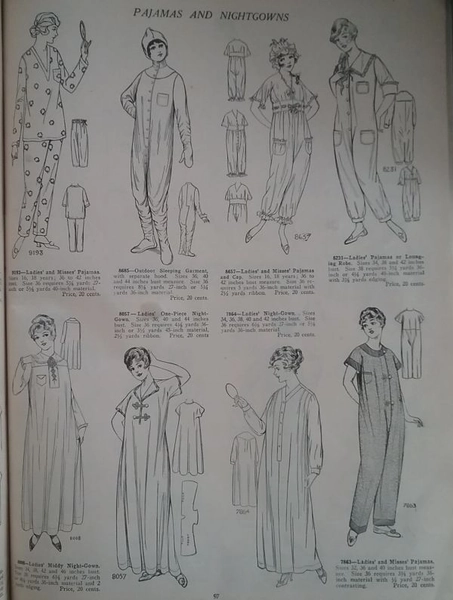 Peerless Patterns Pajamas, 1919