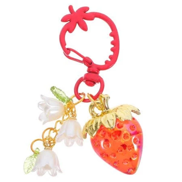 Oulii Cute Aesthetic Sweet Heart Strawberry Keychains