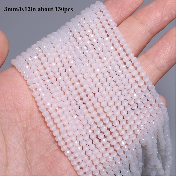 130pcs czech crystal beads 3mm round   loose spacer - Temu
