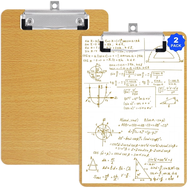 AGCAN Wood Clipboards Set of 2, Clipboards with Low Profile Clip, Memo Size Clipboard, Hardboard Office Clipboard 8.5" x 5.7" for Classroom, Office, Home - Walmart.com
