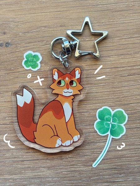 Firestar Warrior Cats acrylic keychain charm