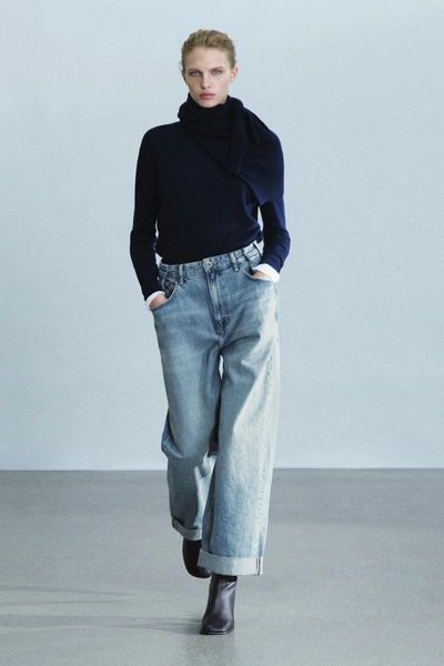 JEAN ZW COLLECTION BAGGY FIT TAILLE HAUTE - Bleu moyen - 34