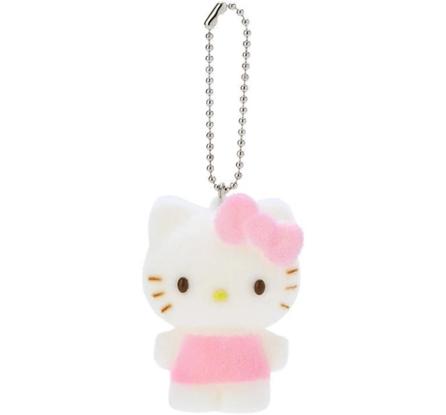 Hello Kitty Flocky Keychain