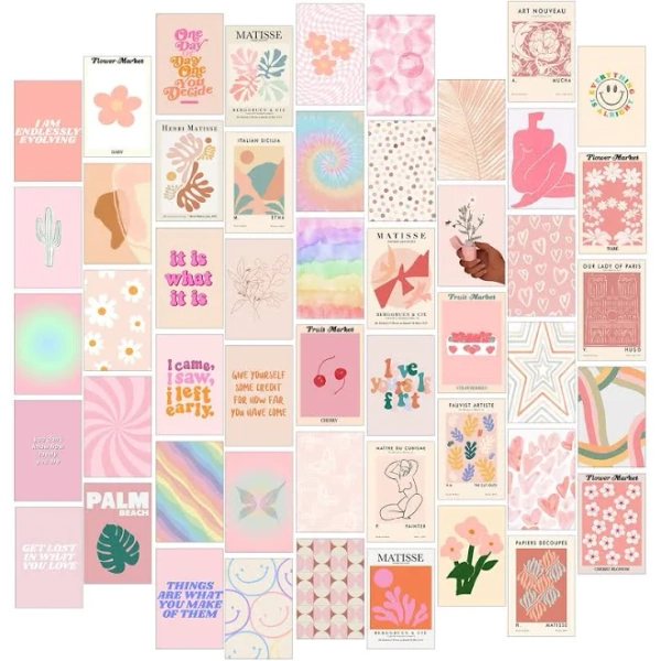 Blush Pink Room Decor Wall Collage Kit