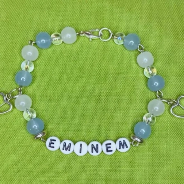 Handmade Eminem Themed Beaded Bracelet! - New Women | Color: Blue/Green | Size: s