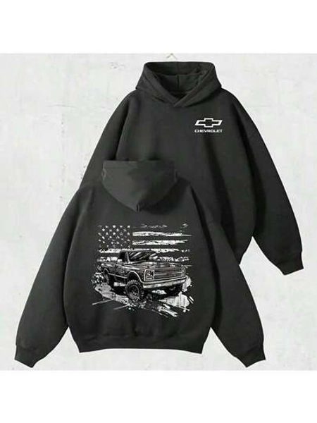 Women Winter ClothesAmerican Flag Chevy Truck Hoodie – Vintage Square Body Pullover, Classic Pickup With USA Flag Graphic, Patriotic Car Guy Sweatshirt, Unisex GearLoose And Comfortablehoodie For Women