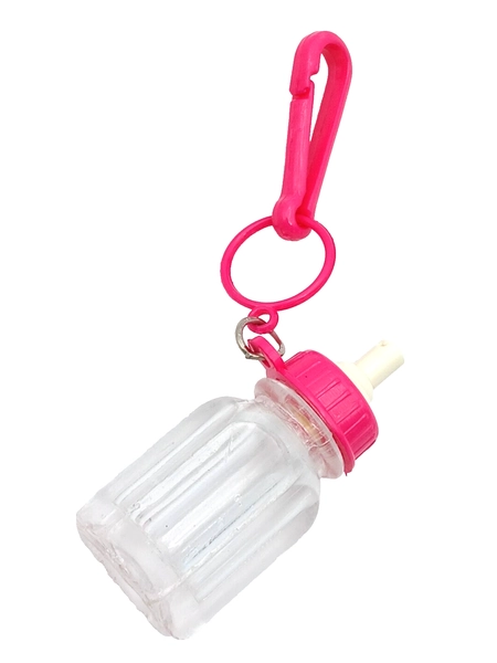 Vintage 1980s Charm Pink Baby Bottle for Plastic Clip Necklace