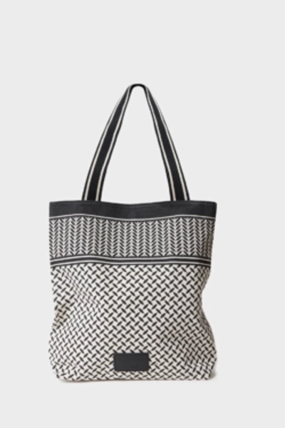 Tote Carmela – canvas – heritage stripe black | lala Berlin®