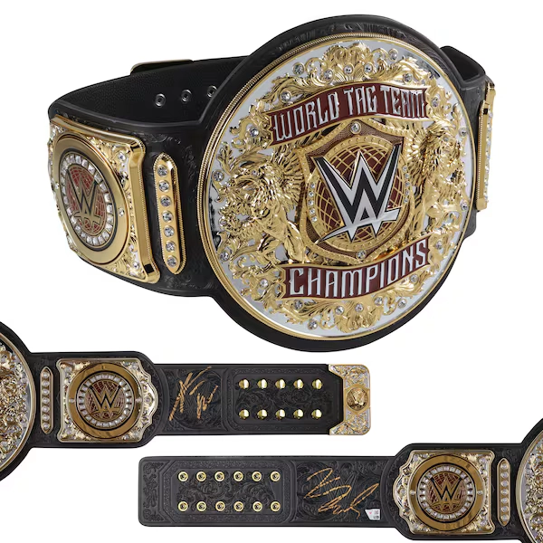 WWE The New Day Autographed World Tag Team Championship Replica Title Belt