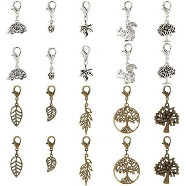 12-Set 2 Style Alloy Pendants