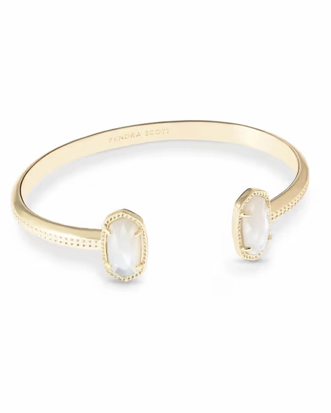 Elton Gold Cuff Bracelet in Dichroic Glass