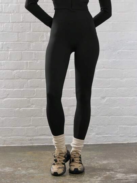 Musera Sport Ribbed High Waist Contour Active-Wear Leggings Workout Hiking Women Gym Fitness Fall Winter