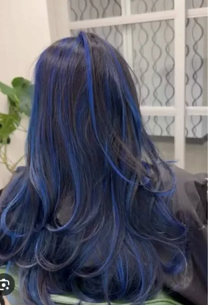 Dark blue highlights 