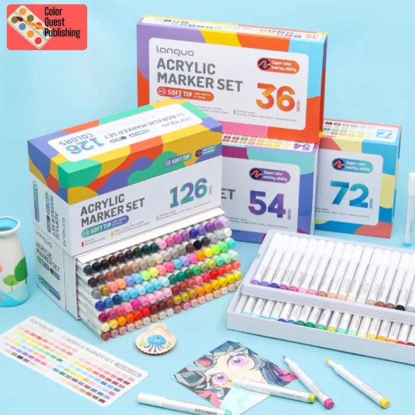 Acrylic Paint Brush Markers: Multi-Surface DIY Art Pens - 36/54/72/126 Colors
