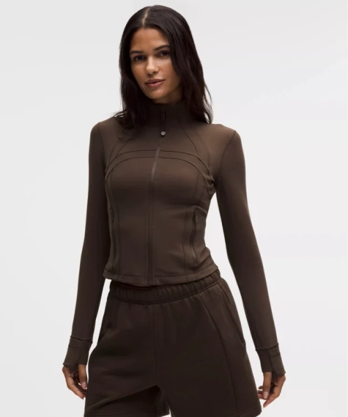 Brown Define Cropped Jacket