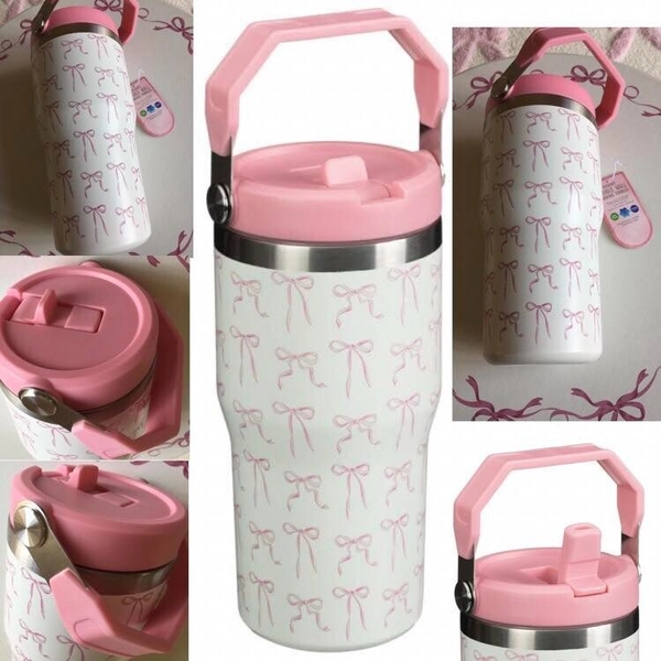 LtdEdition TK MAXX Hydrate Double Wall Coquette BOW 550ml Drinking TUMBLER VIRAL