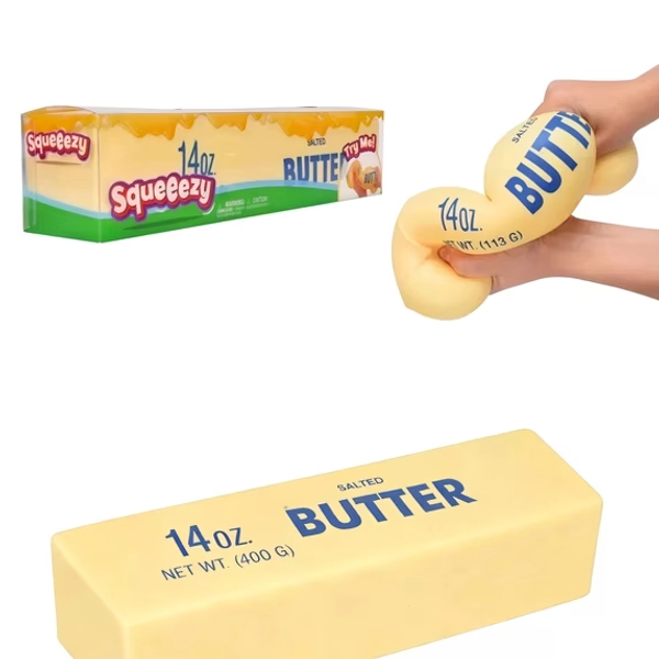 Butter Squishy 14oz Jumbo Squishy Stick of Butter - Realistic Slow Rising Food Fidget for Stress Relief & Anxiety Relaxation 2026