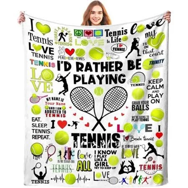 Soft Cozy Flannel Tennis Blanket