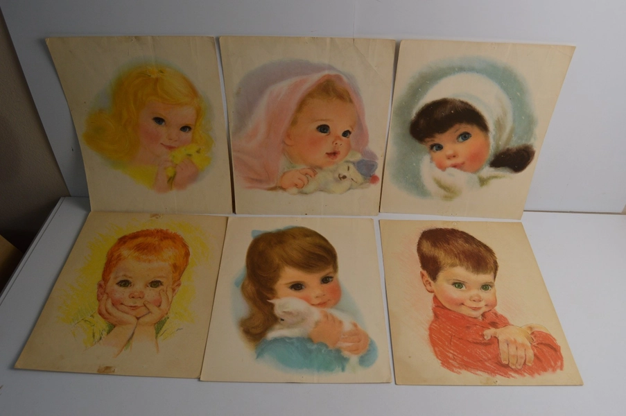 Vintage Northern Tissue Francis Hook Art Prints Baby Children Art Prints Nursery