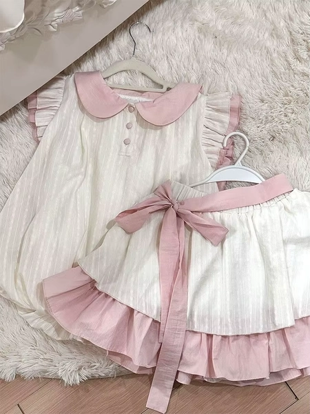 Y2k Harajuku Vintage Sweet Slim 2 Piece Skirt Sets Kawaii Flying Sleeve Tops + Bow Patchwork Cake Mini Skirts 2000s Lolita Suits - AliExpress 200000345