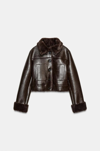 DOUBLE FACED FAUX FUR JACKET