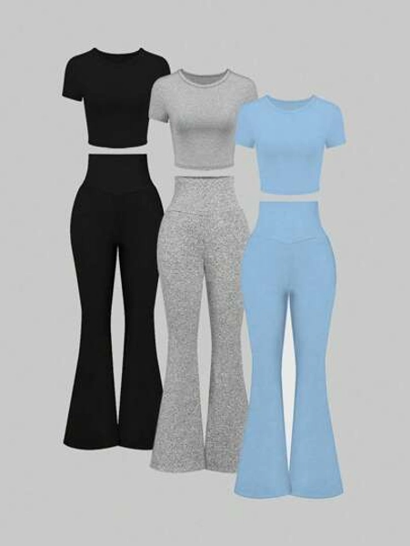 Lunelith SHEIN Lunessa Women Two Pieces Outfits For Daily Wear