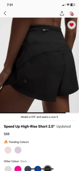 Lulu speed up shorts