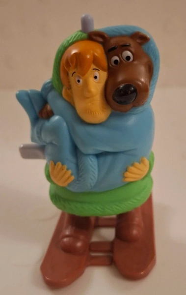 Scooby Doo and Shaggy in Snow Shoes Wind up Walking Toy - McDonalds