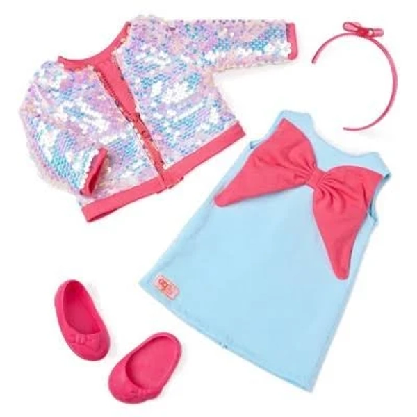 Our Generation Shine All Day Sequin Jacket and Dress Outfit
