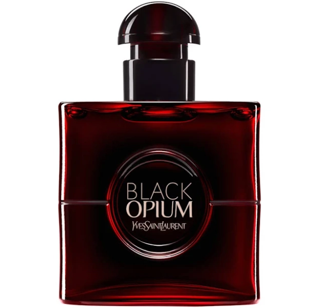 Yves Saint Laurent Black Opium Eau De Parfum Over Red