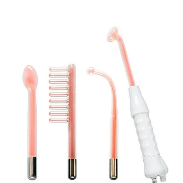 Siquannnn High Frequency Hair Comb High Frequency Facial Machine Wand With Neon Tube For Skin TighteningFacial, Men's, Size: One size, Red