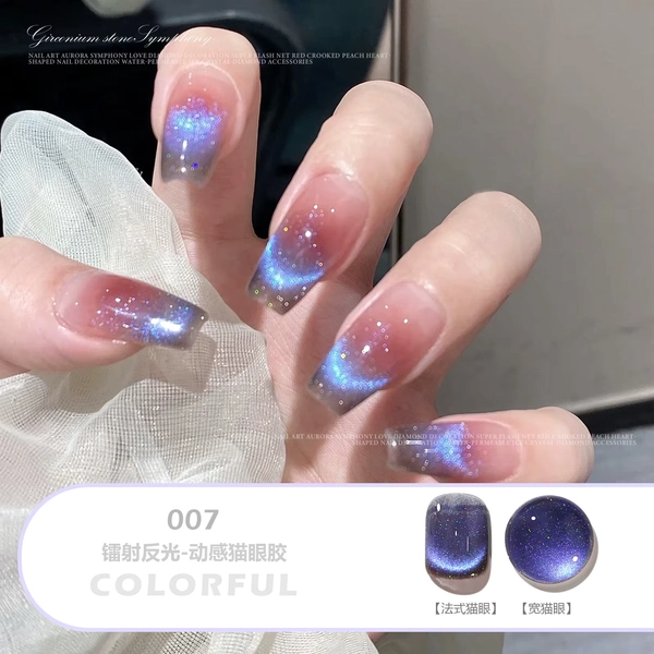 Blue Crystal Magnet Cat's Eye Gel Reflective Laser Reflective Semi Permanent UV LED Gel Polish 8ml Nail Art Varnishes - AliExpress 