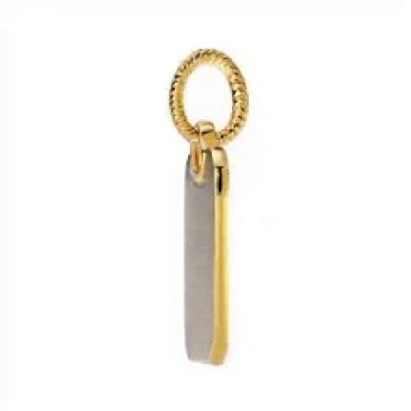 Pandora Engravable Rectangular Tag Pendant in 14k Gold-Plated Sterling Silver