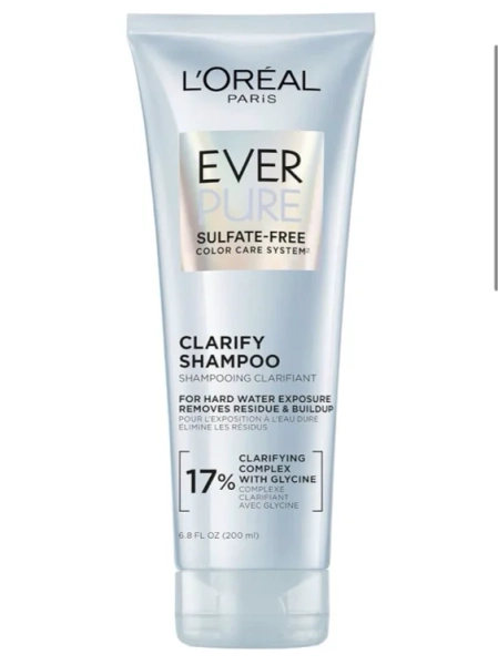Amazon.com : L'Oreal Paris Clarify Sulfate Free Shampoo with Antioxidants, Clarifying Shampoo for Hard Water Exposure and Styling Build-up, EverPure, 6.8 Fl Oz : Beauty & Personal Care