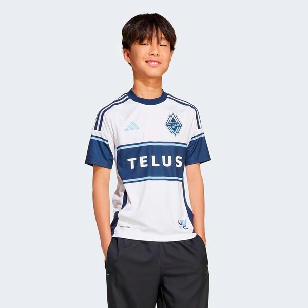 Youth Vancouver Whitecaps FC  adidas White 2025 The Peak Replica Jersey