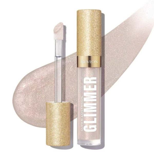 Revlon Super Lustrous Glimmer Gloss - Plant Based Glitter - 007 Haute Honey - 0.13 fl oz