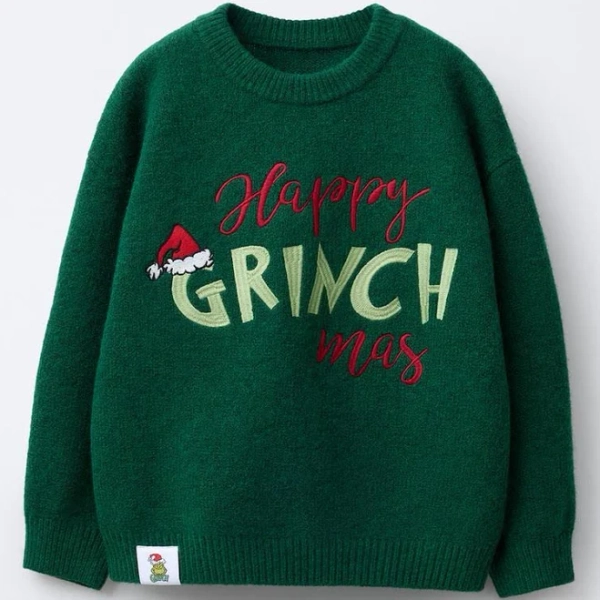 Zara Kids The Grinch Dr. Seuss Knit Jumper