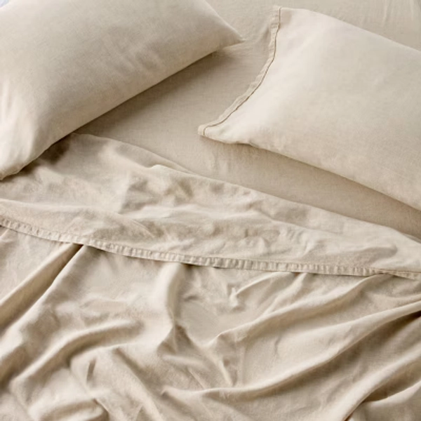Queen 100% Linen Sheet Set Natural - Casaluna™