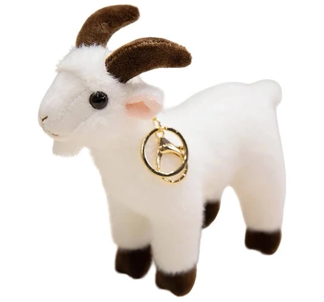 Simulation White Goat High Fidelity Anime Cute Plushie Sheep Plush Toys Lifelike Animals Stuffed