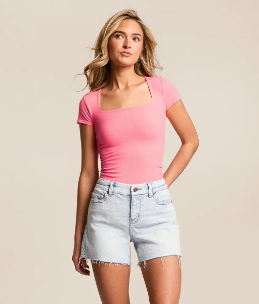 XS/S Pink Flame Sunfade Clean Lines Top